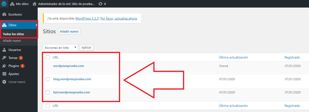 Desarrollo de Sitios Web Multisitio con WordPress 1 multisite configurar red sitios